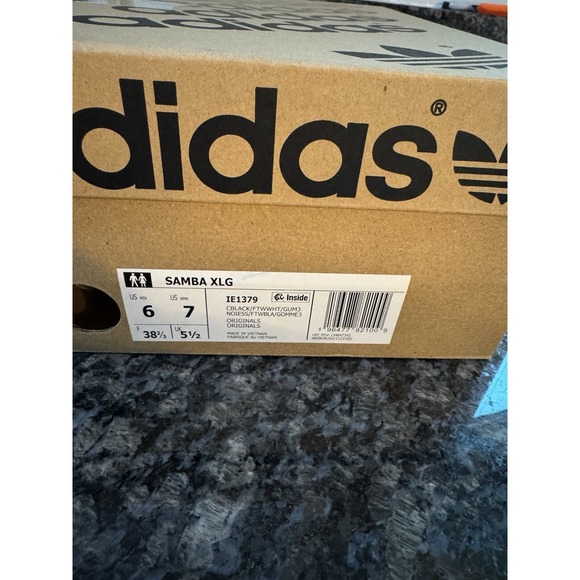 ADIDAS ORIGINALS SAMBA XLG SNEAKERS IE1379 001 Black/White/Gum Sz 6 Men 7 Lady - Picture 8 of 10
